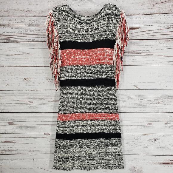 Endless Rose Dresses & Skirts - Endless Rose Women's  Knit Fringe Striped Sweater Dress Size Large
